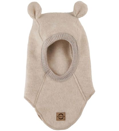 Mikk-Line Elefanthue - Uld - Melange Offwhite m. ?rer