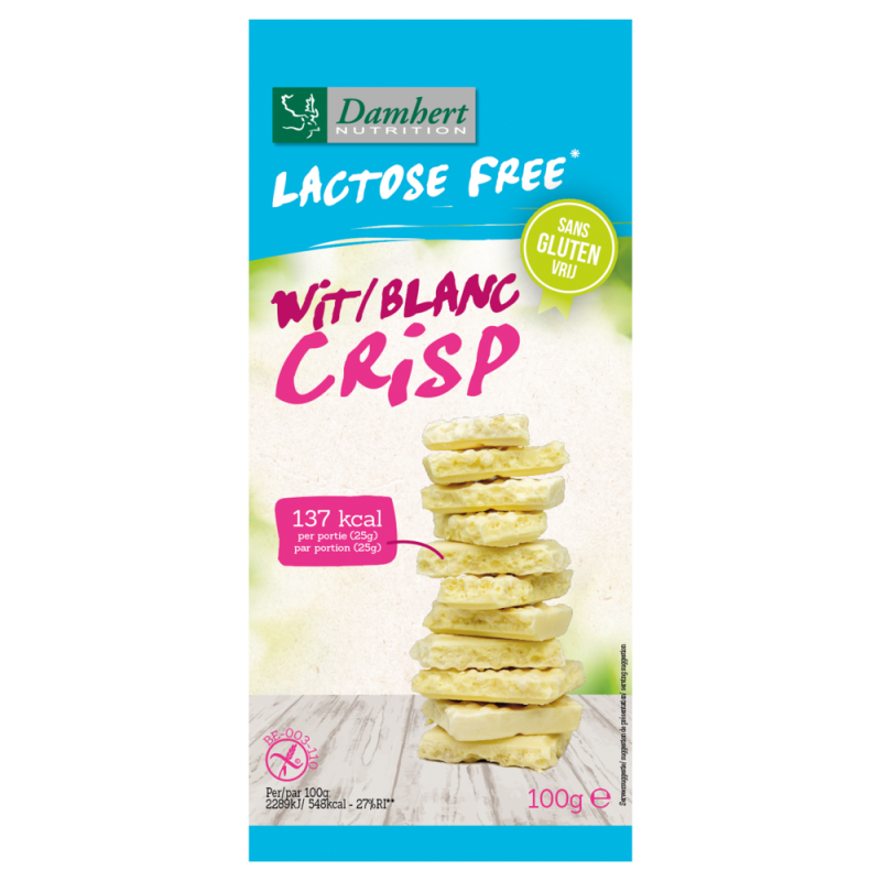 Damhert Chocoladetablet Wit Crisp 100gr