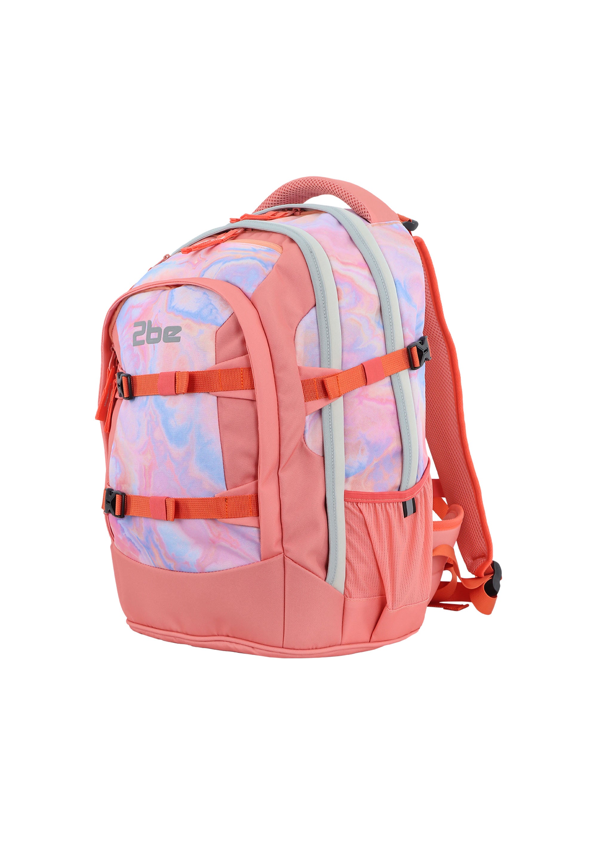 2be School Backpack Rugzak Koraal Roze