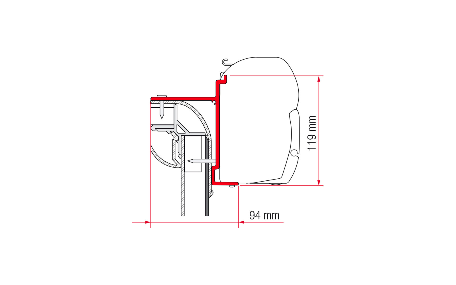 Fiamma Kit Pilote Explorateur Markisenadapter für Fiamma F45