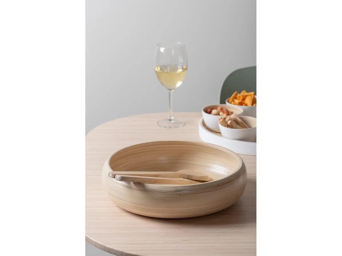 present time PT4192NT, Serveringsskål, Bamboo, Naturlig, Rund, 30 cm, 80 mm