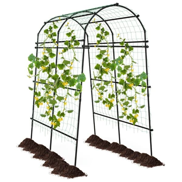 230 cm høy hagebue for klatreplanter med PE-belagt metallstruktur espalier