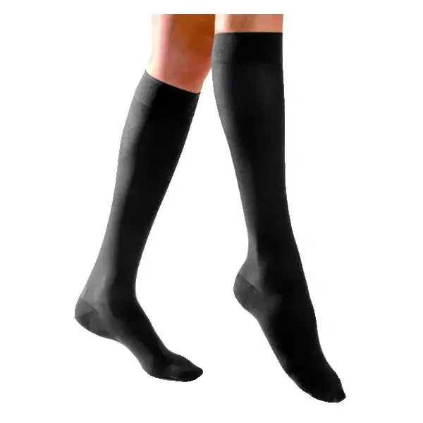 Meias Sigvaris Essential Semitransparentes Classe 1 Regular Tamanho XL Pretas
