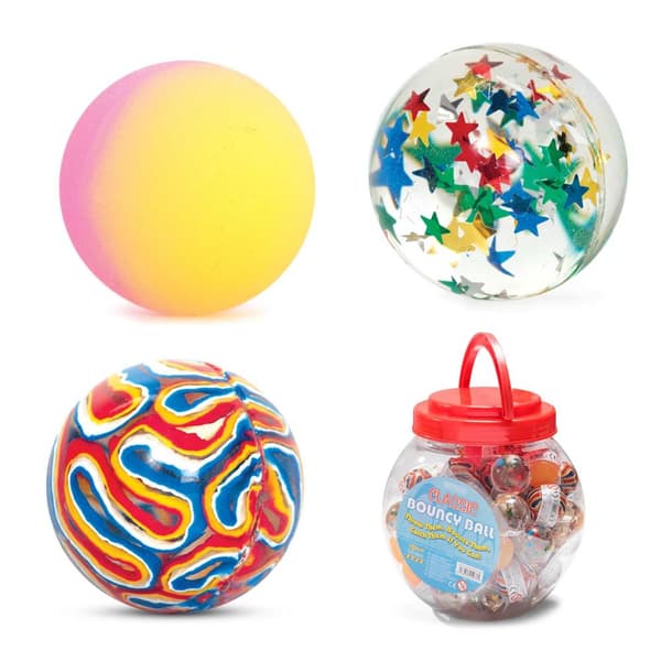 4-Pak - Sprettballer / Gummiballer – 3,5 cm