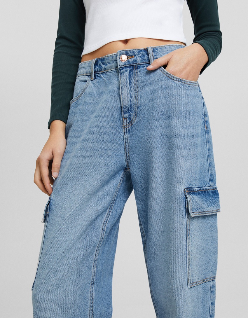 calça cargo reta