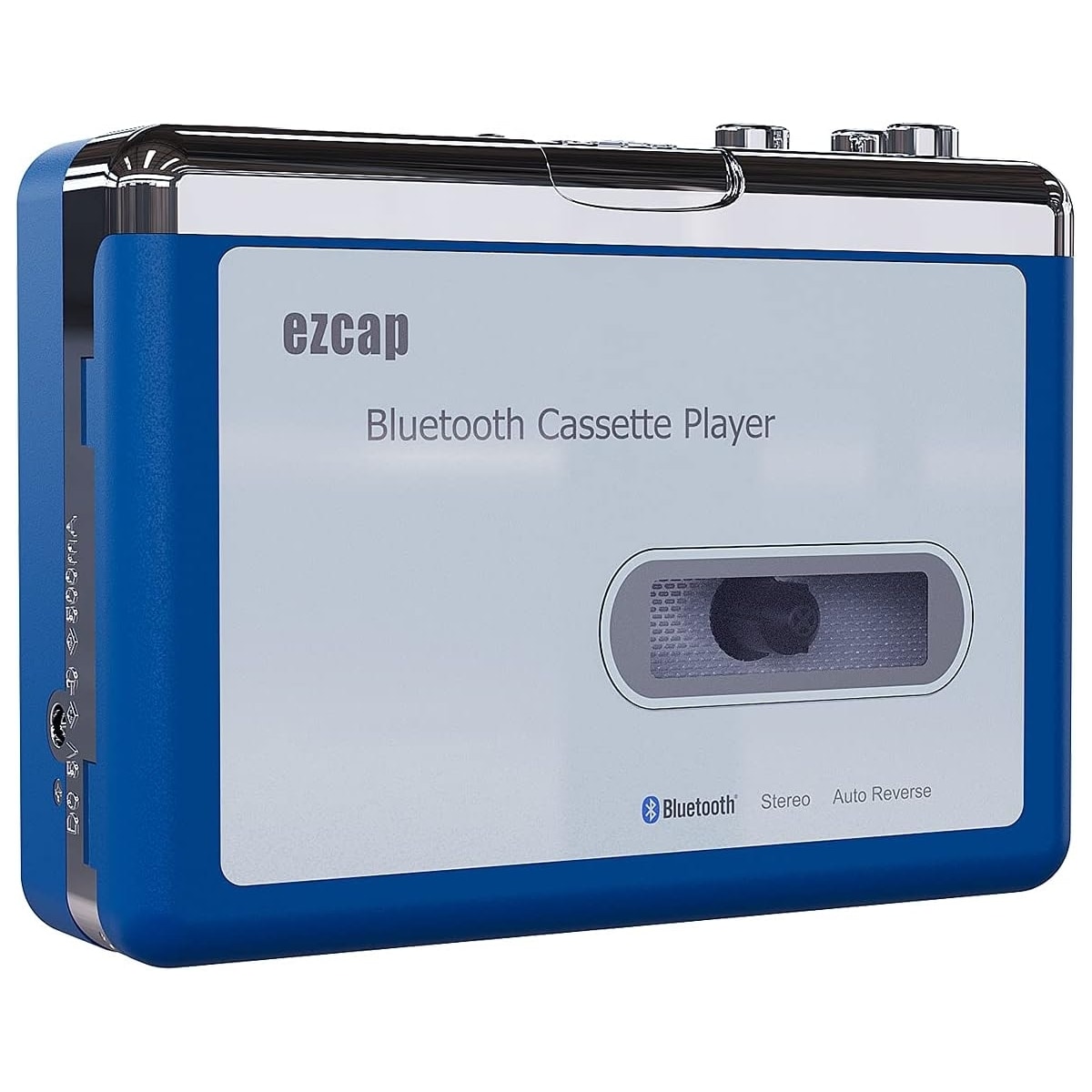 EZCAP Bluetooth-kassettspiller, Walkman-båndspiller med 3,5 mm utgang og hodetelefoner