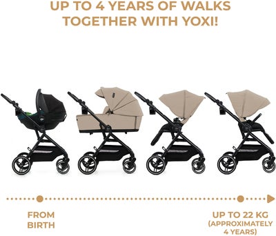 Kinderkraft YOXI 2-in-1 Duovogn, Sand Beige