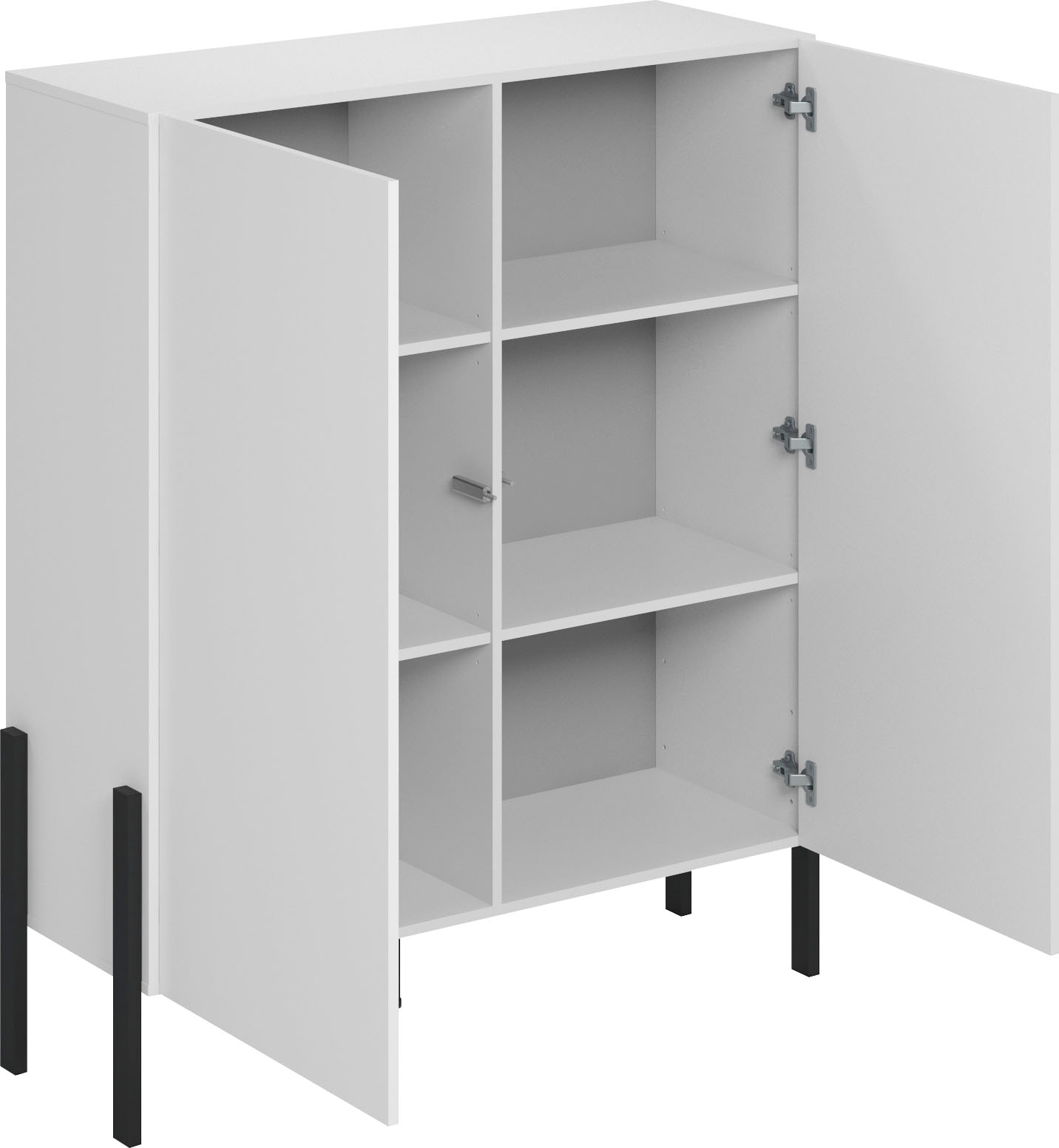 INOSIGN Kommode »Jukon, Breite 110 cm, moderne grifflose Hochschrank, 2Türen« Highboard mit viel Stauraum, push-to-open-Funktion