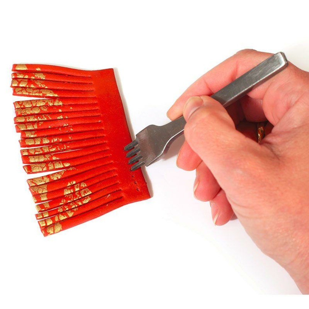 2 perforateurs 2 et 6 dents pour cuir et pâte polymère