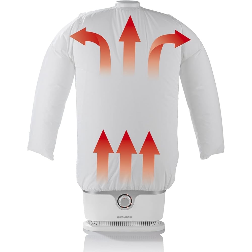 CLEANmaxx fer à repasser automatique pour chemises | Séche et lisse les chemises et chemisiers et remplace le fer à repasser ou la station de repassage | Également pour rafraîchir vos vêtements : Cuisine et Maison