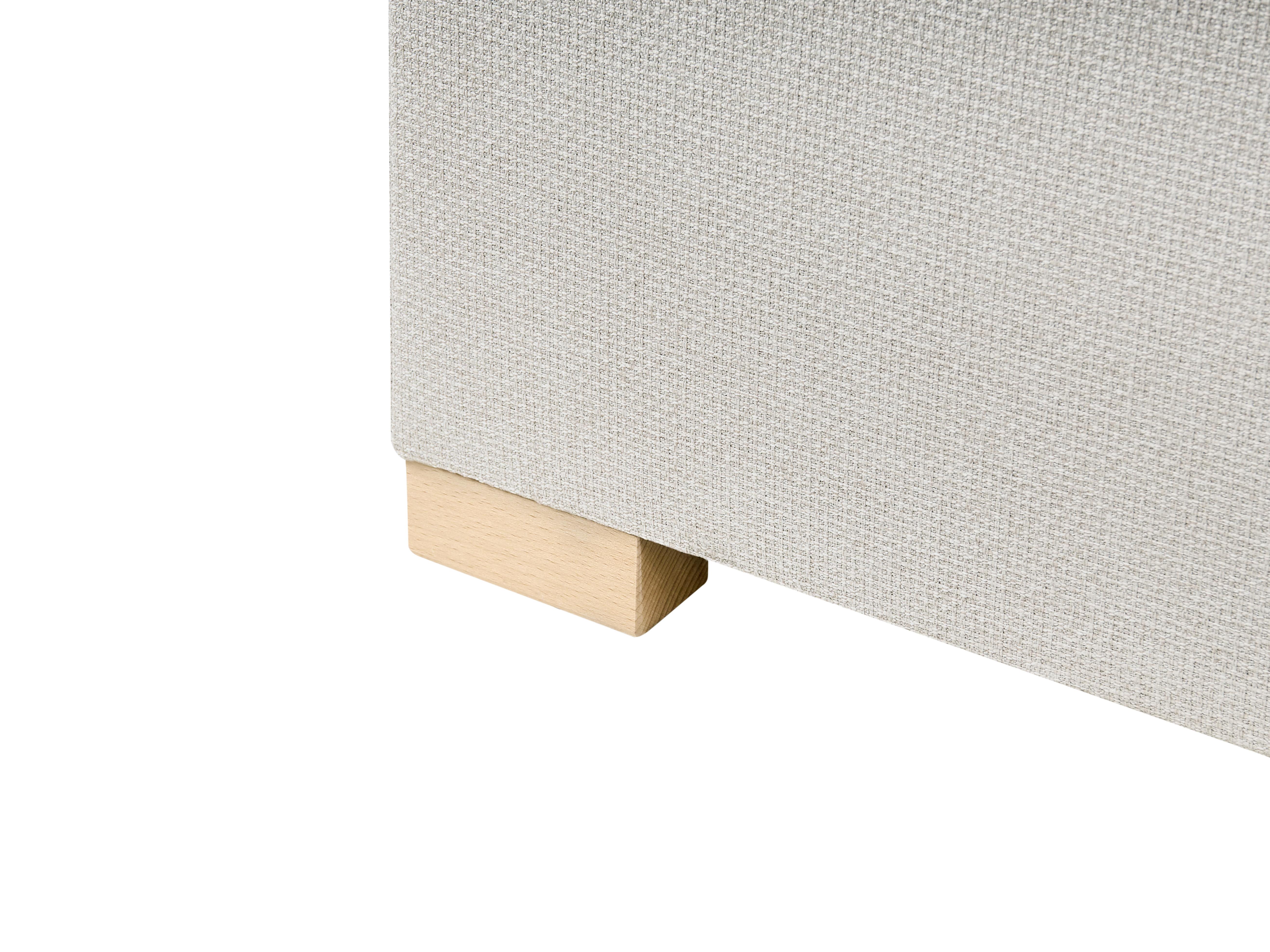 Boxspring met opbergruimte Stof ESQUIRE 180 x 200 cm Gebroken wit