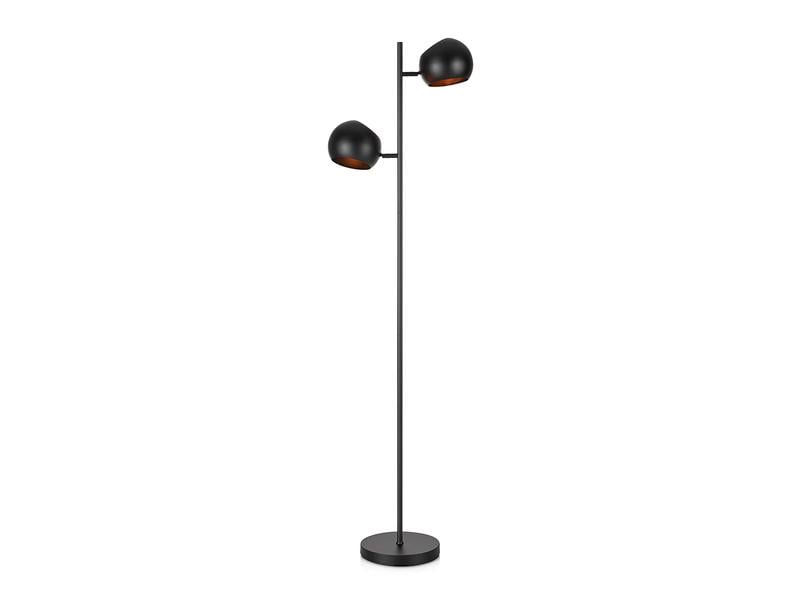 Markslöjd Stehleuchte Edgar, 2 x E14, max. 40W, Schwarz Ständerlampe mit zwei Leuchtenköpfe