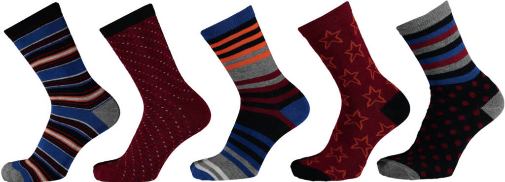 Apollo sokken met all-over print - set van 10 rood