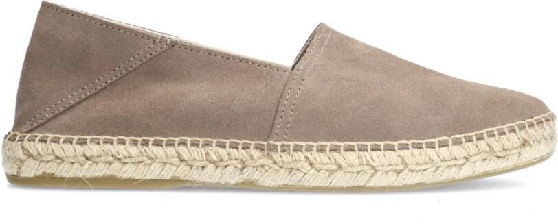Manfield Heren Grijze suède espadrilles