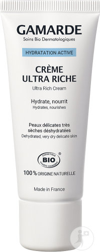 Gamarde Hydratation Active Crème Ultra Riche Peaux Délicates Très Sèches Déshydratées Bio Tube 40g