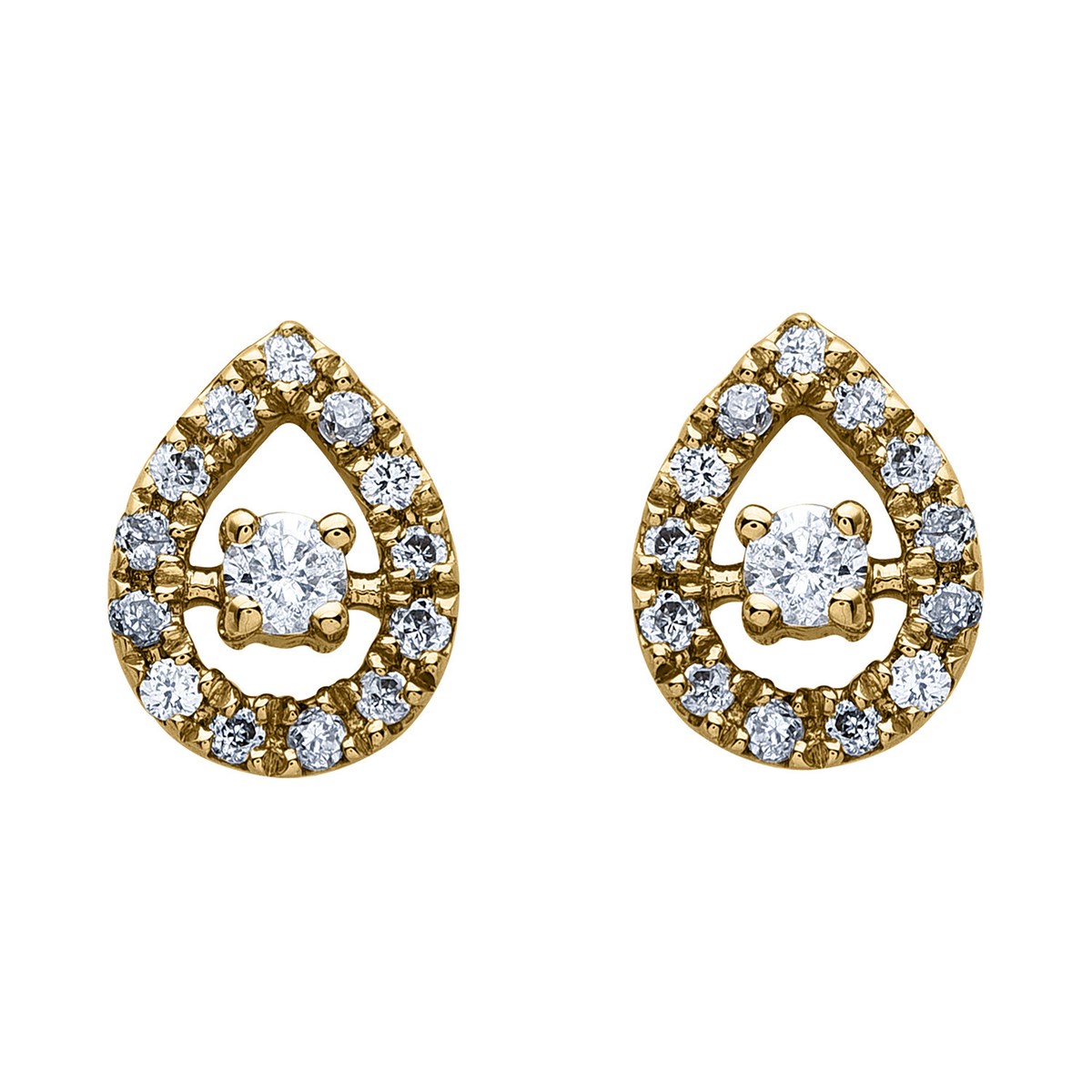 Boucles d'oreilles Brillaxis gouttes empierrées