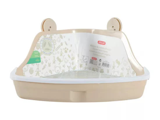 Maison de toilettes d'angle pour rongeurs 32x25 cm