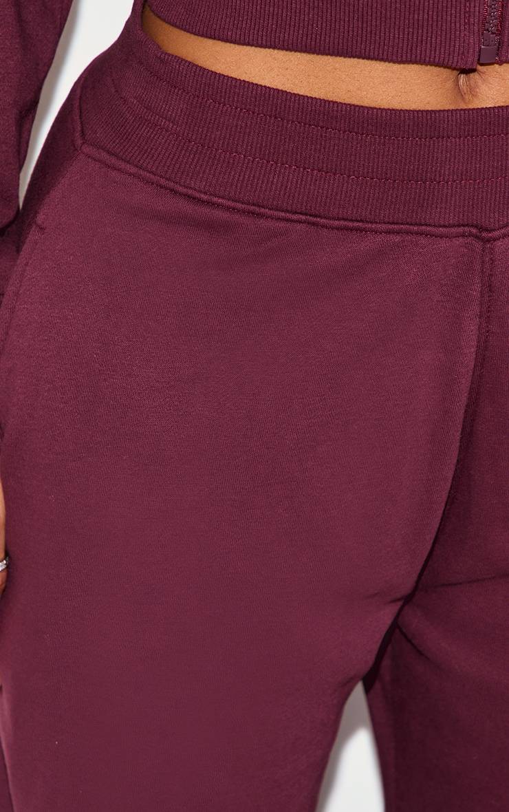 Rouge Vin Jogging Large À Détail De Ceinture Sculptant
