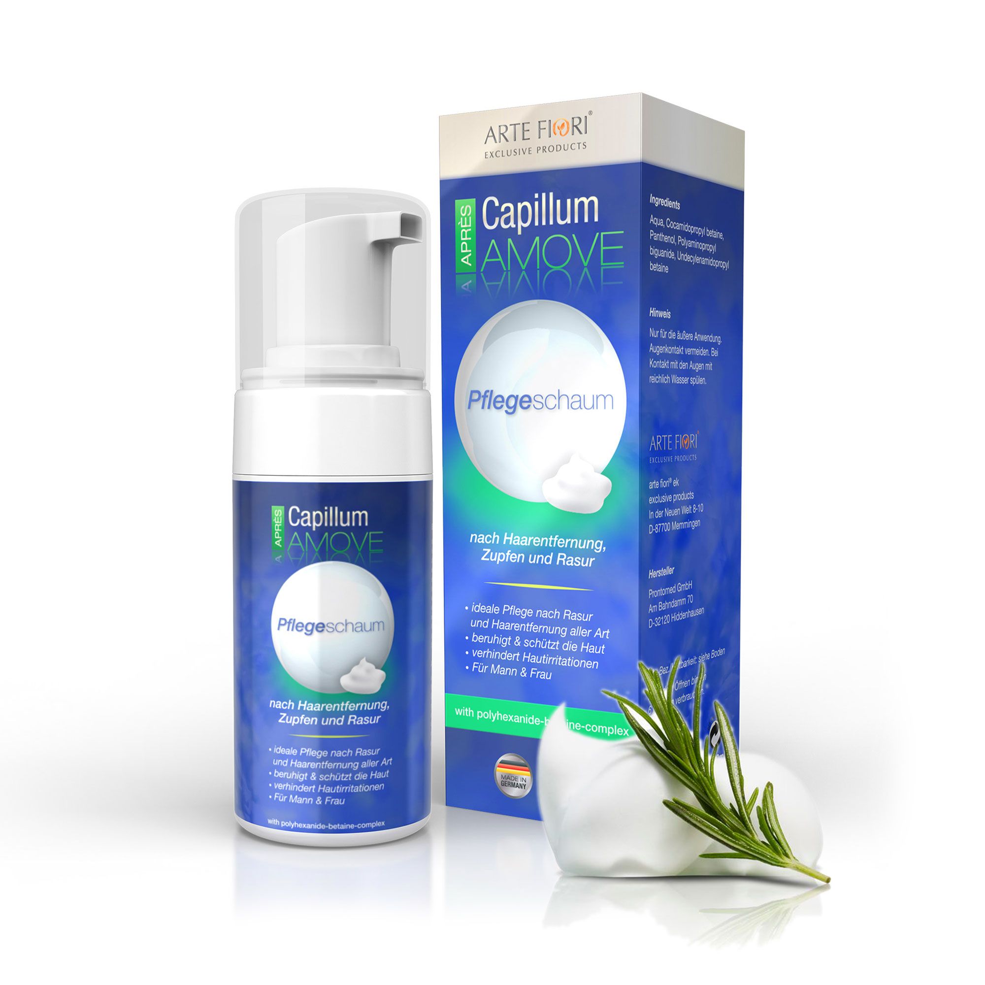ARTE FIORI® Après After Shave Pflegeschaum für Allergiker ohne Alkohol & Alluminum