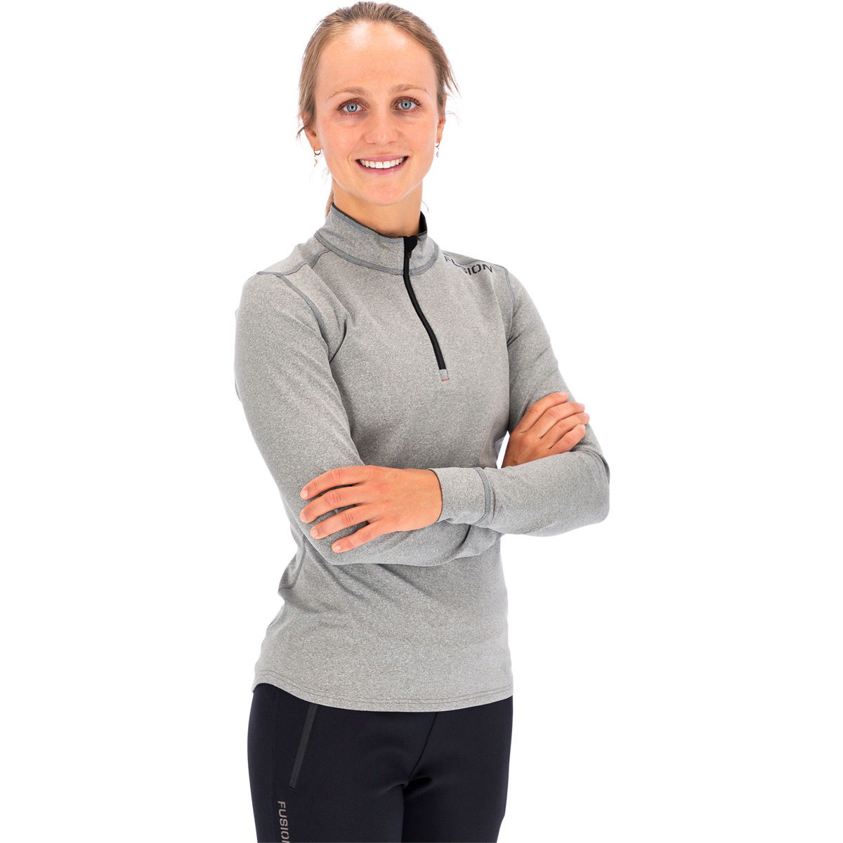 FUSION C3 Zip Neck Løbetrøje Dame