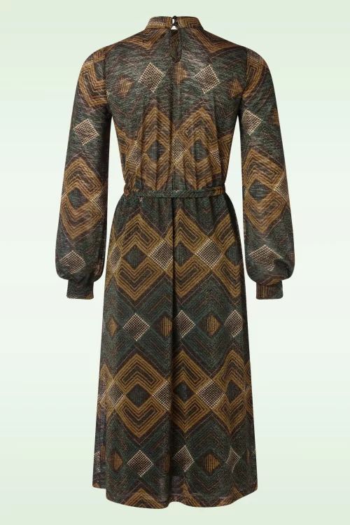 King Louie Phoebe Morrison jurk in pine groen