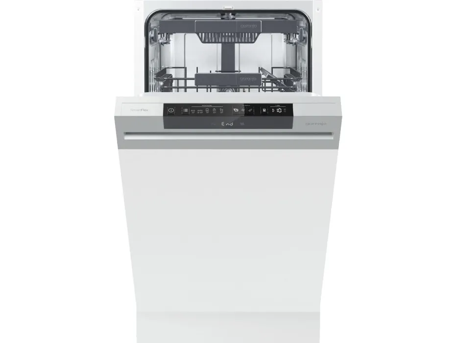 Gorenje GI 561 D 10 S EB, Delvist indbygget, Slimline (45 cm), Sort, 11 kuverter, 45 dB, Auto 45-65 °C, Bio, Glas/Delikat, Hygiejne, Intensive 70°C, Hurtig