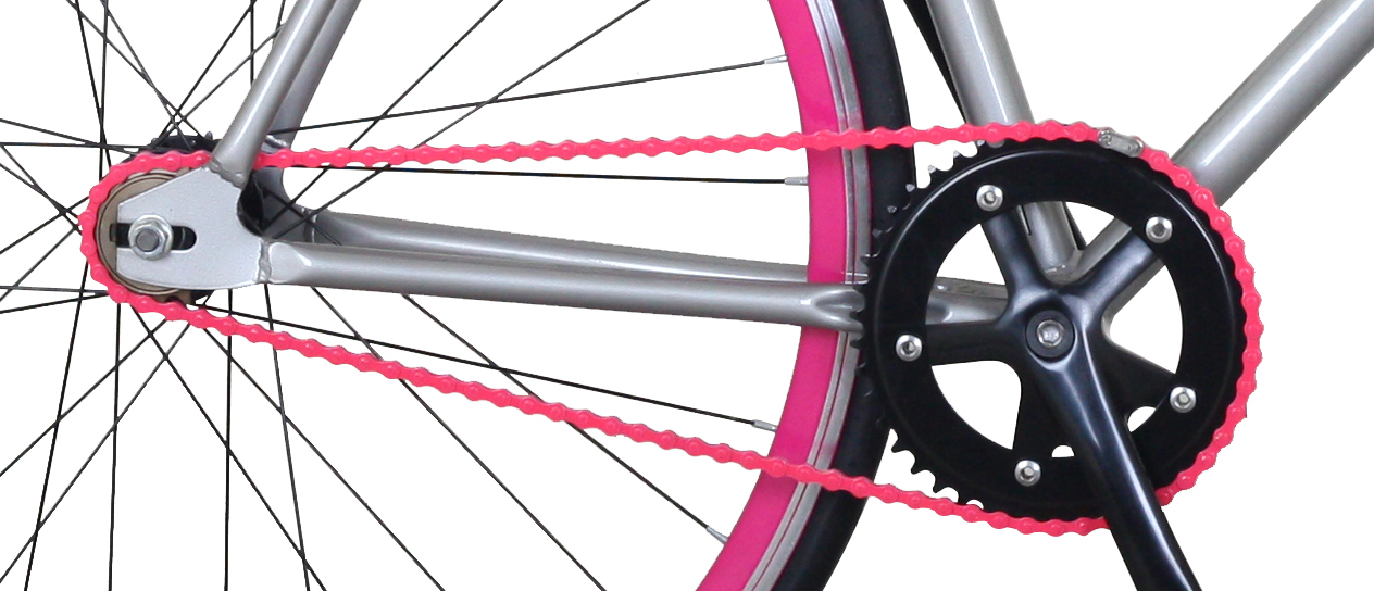 Fixie Bike 54 cm URBAN silber/pink