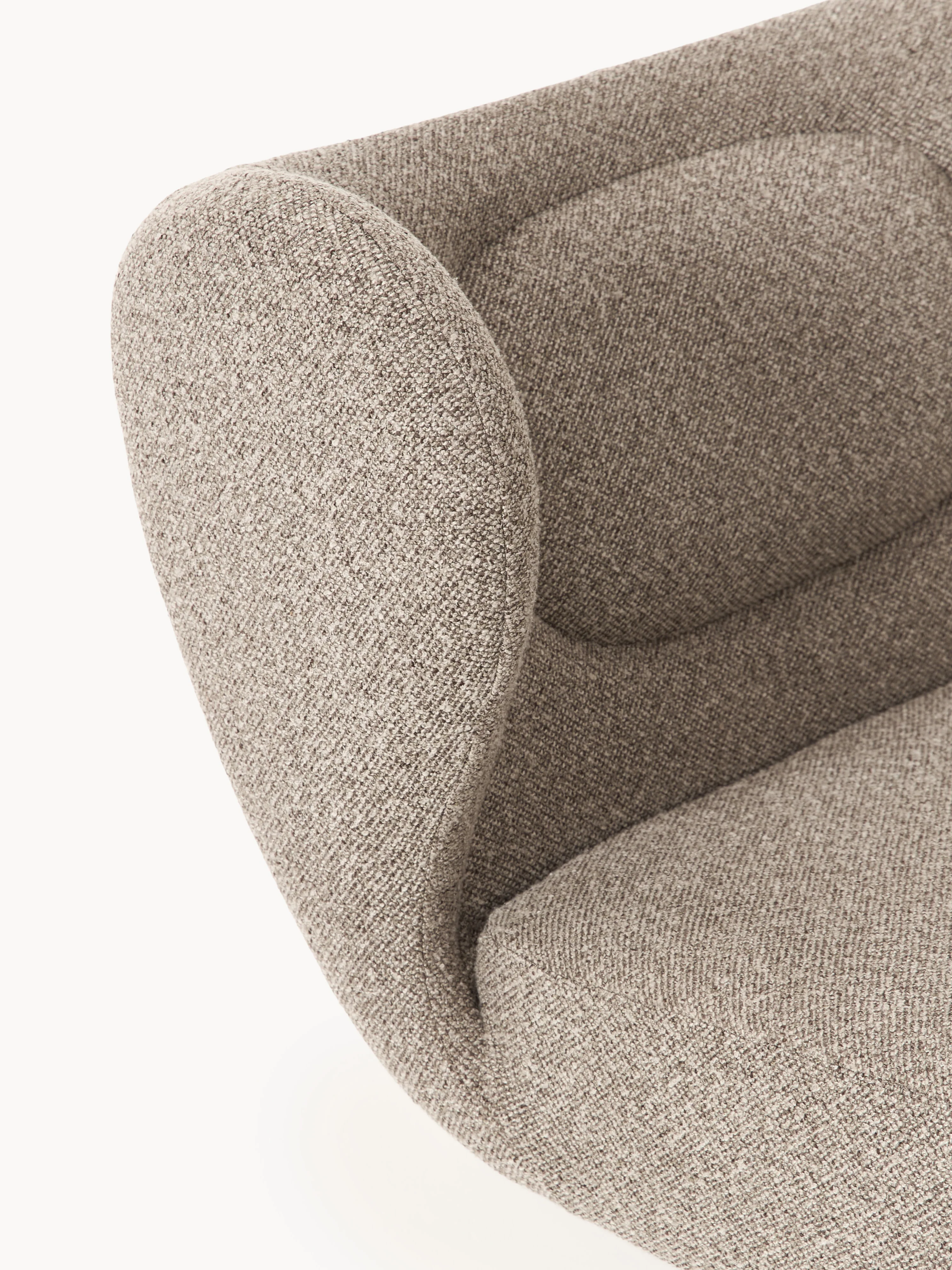 Bouclé draaibare loungefauteuil Ines