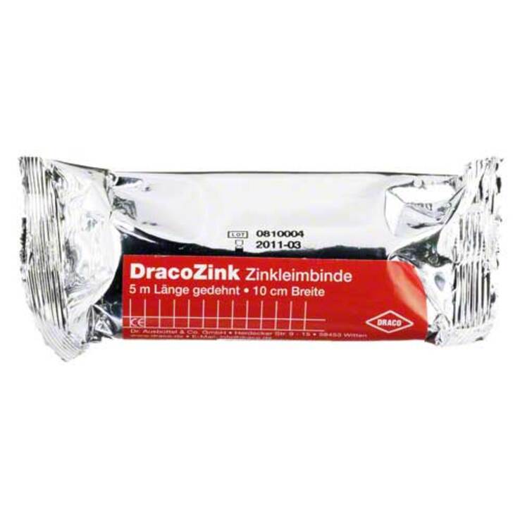 Zinkleimbinde Dracozink 10cm, 1 St