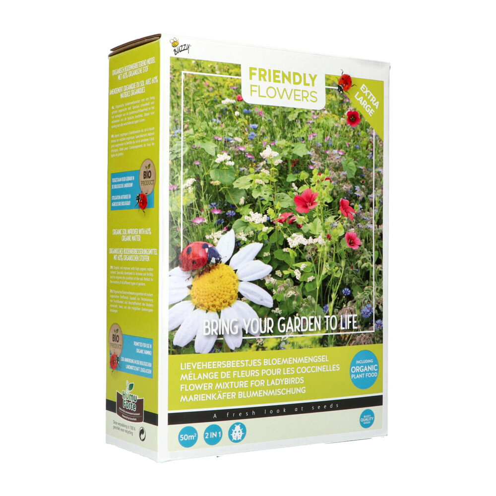 Buzzy Friendly Flowers XL Lieveheersbeestjes 50 m²