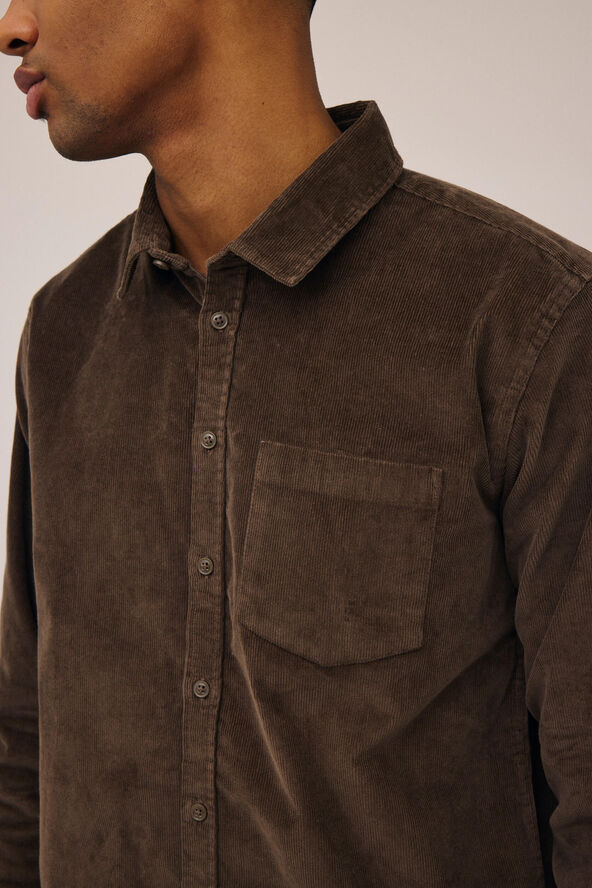 Magasin du Nord Collection Corduroy 1 shirt - Organic GOTS Major brown
