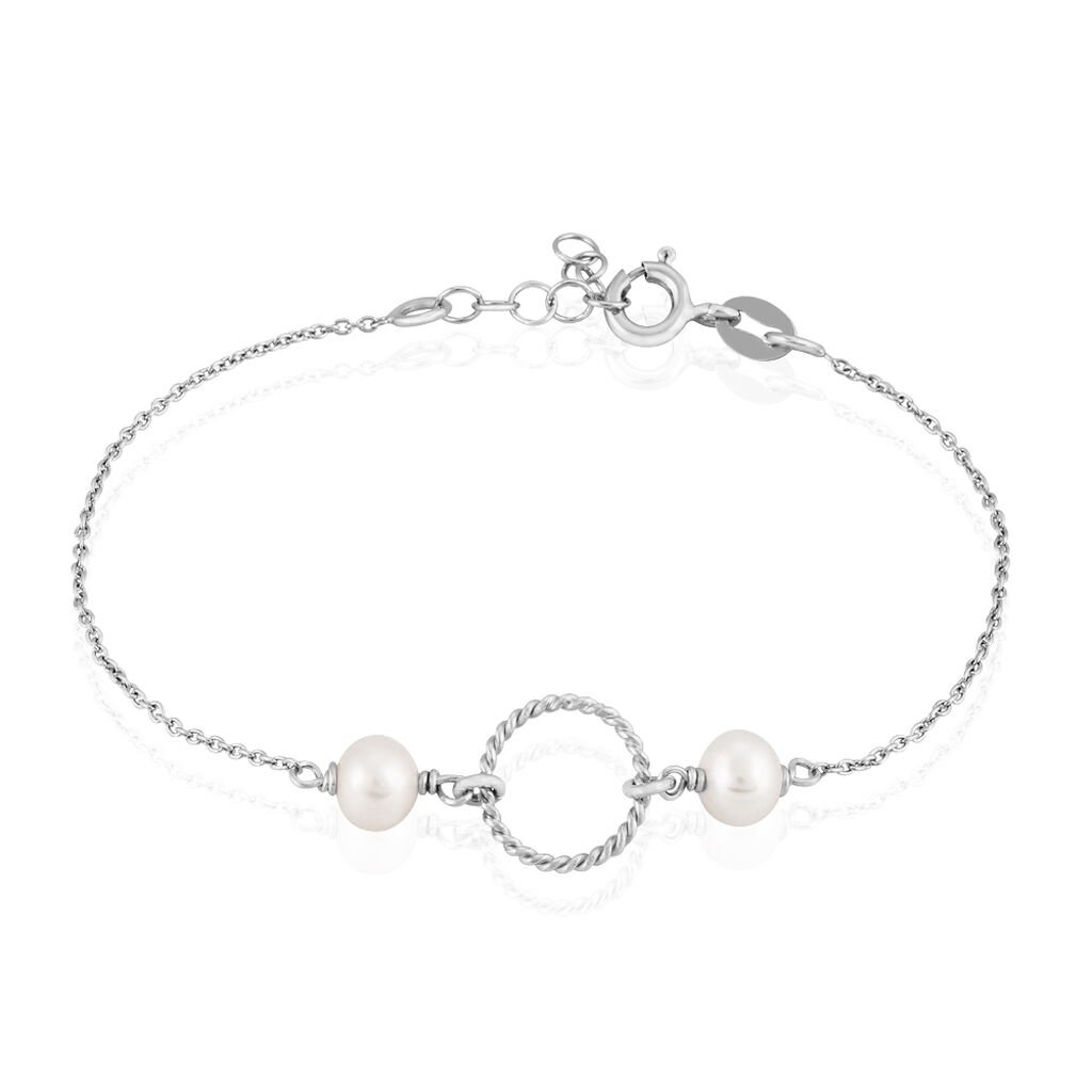 Bracelet Oria Argent Blanc Pierre De Synthese