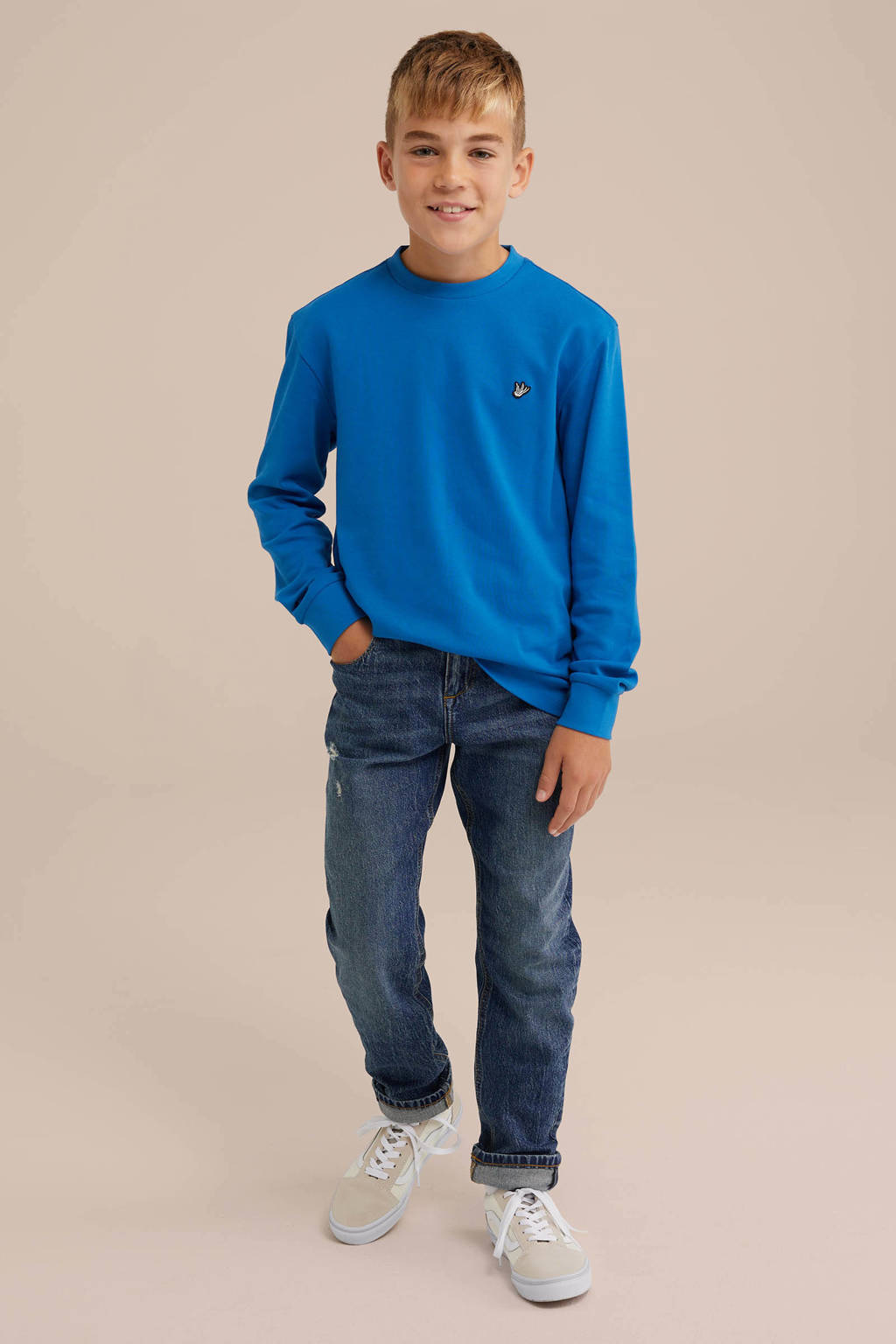 WE Fashion sweater blauw