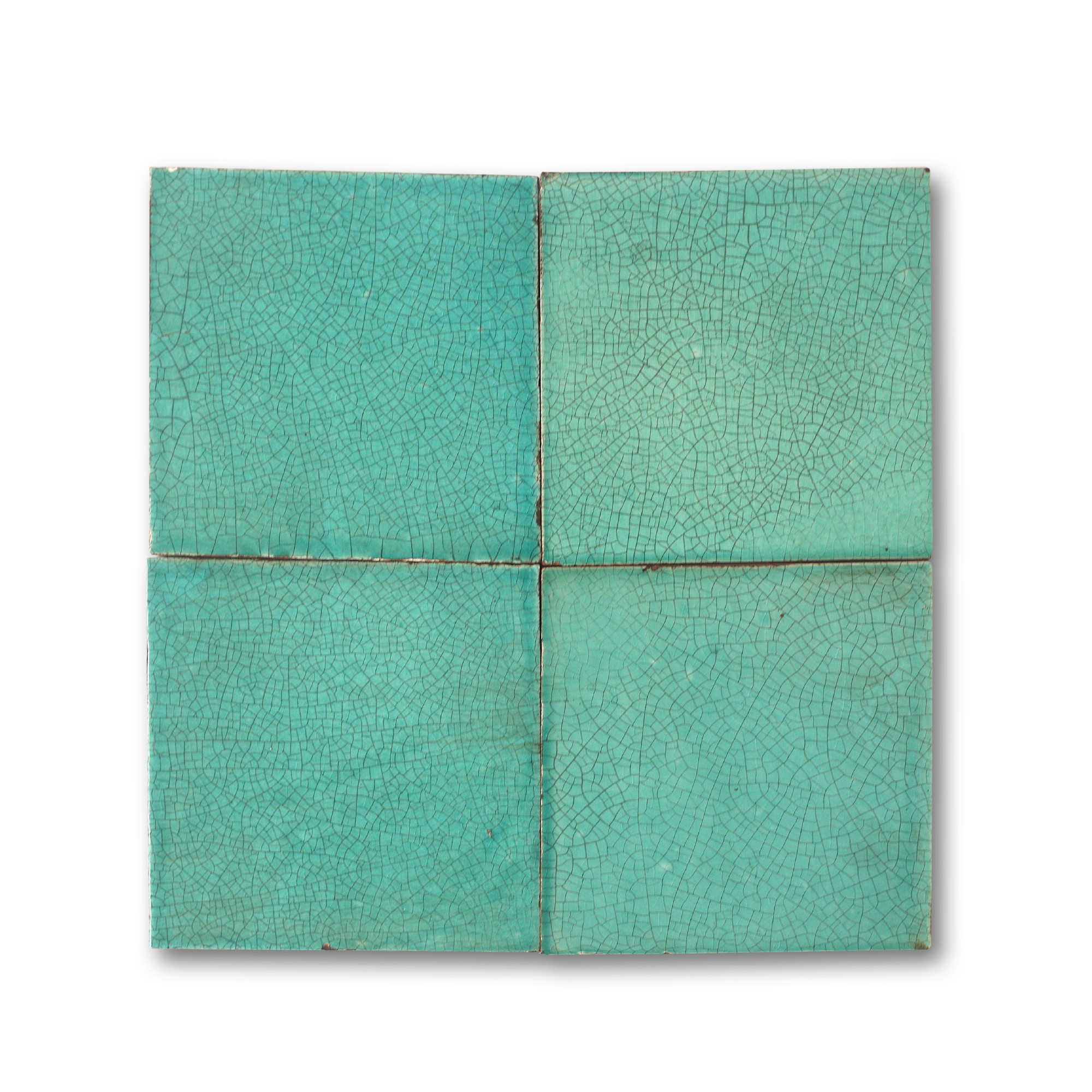 Kachel 'Turquoise Craquelé', H 10 cm, B 10 cm von fischer's lagerhaus