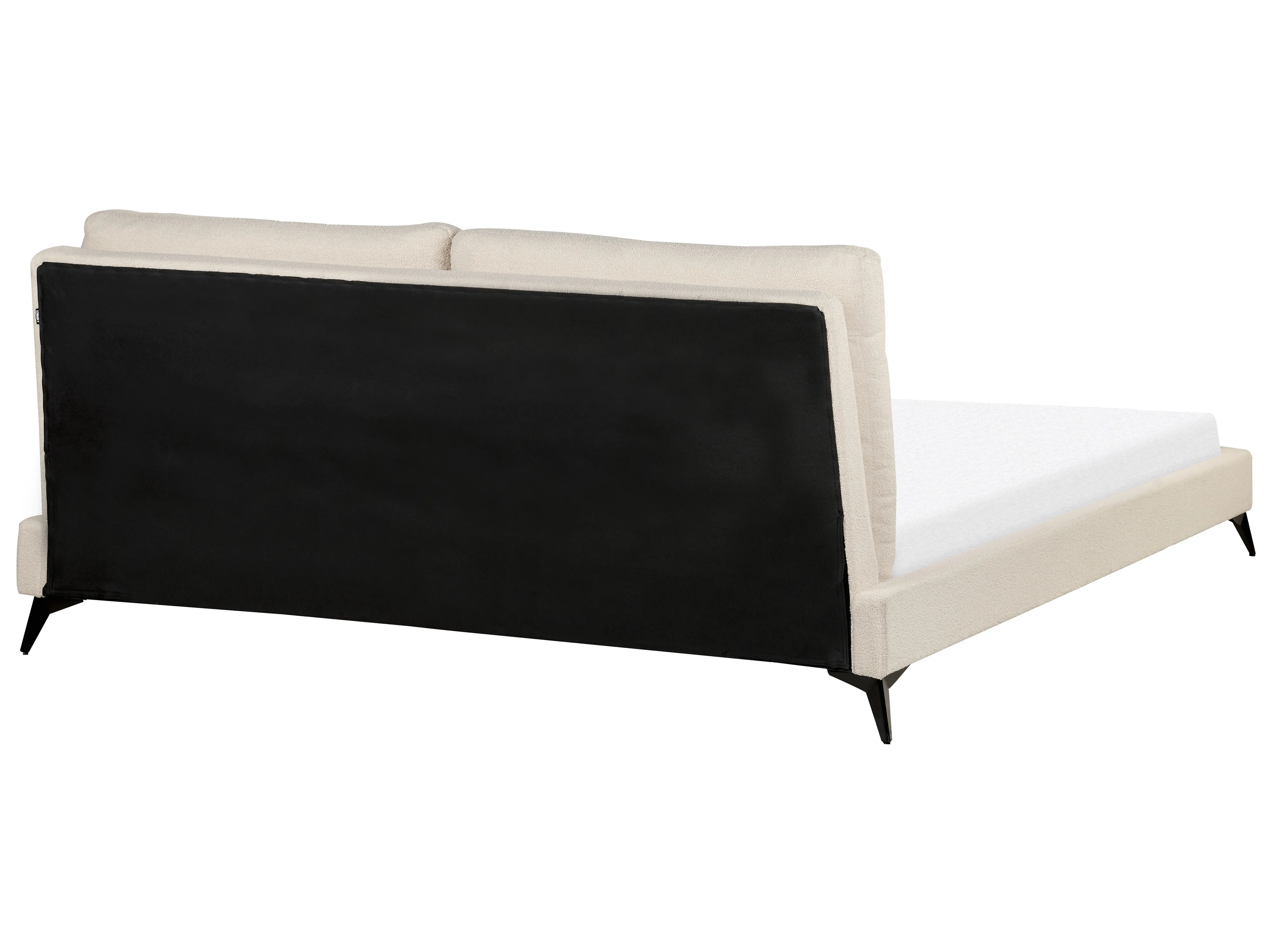 Bed Bouclé MELLE 180 x 200 cm Beige