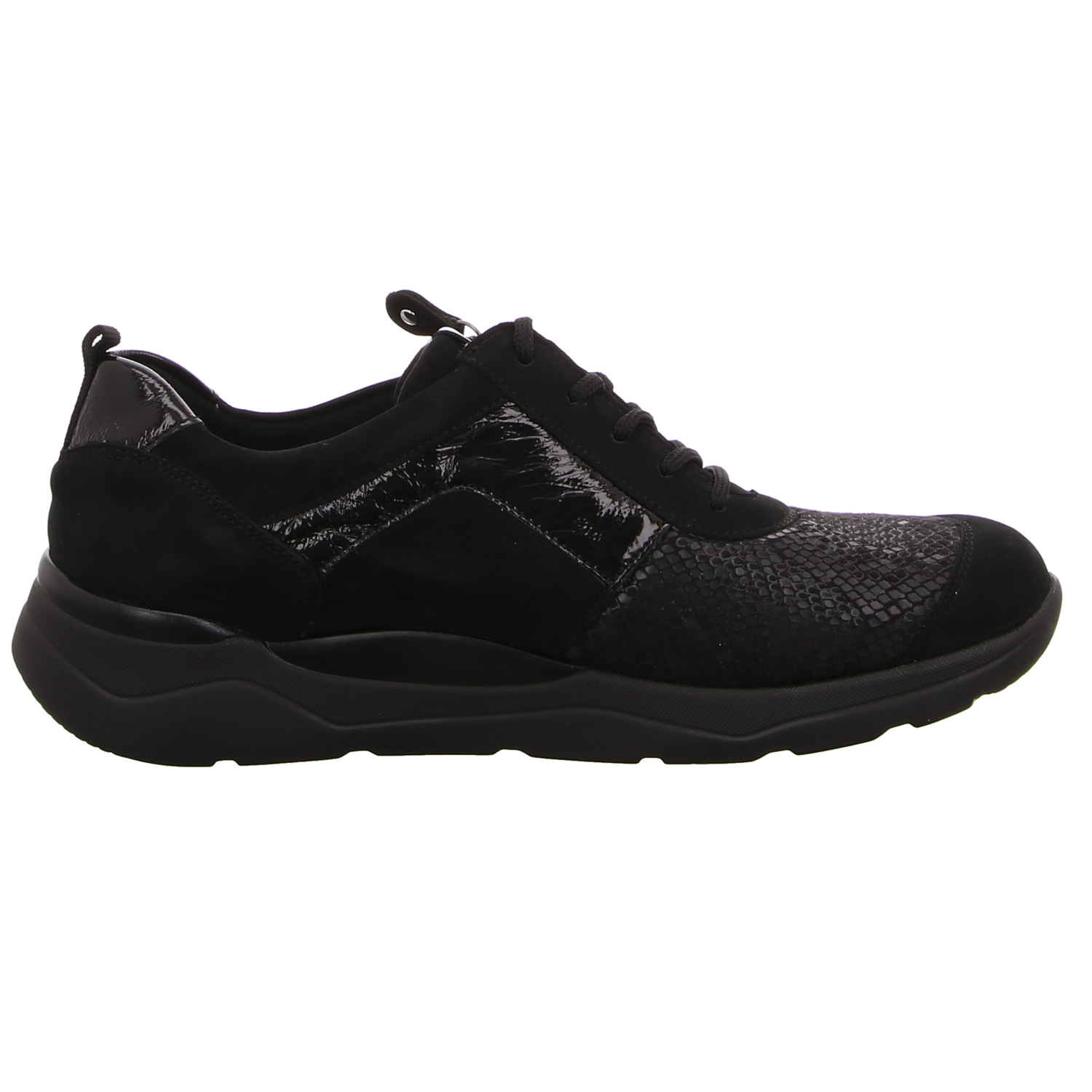 Waldläufer Schnürhalbschuh schwarz