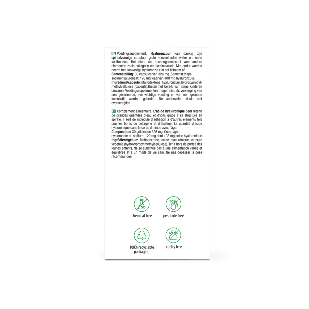 Purasana Single Extracts Oils Hyaluronzuur30 capsules