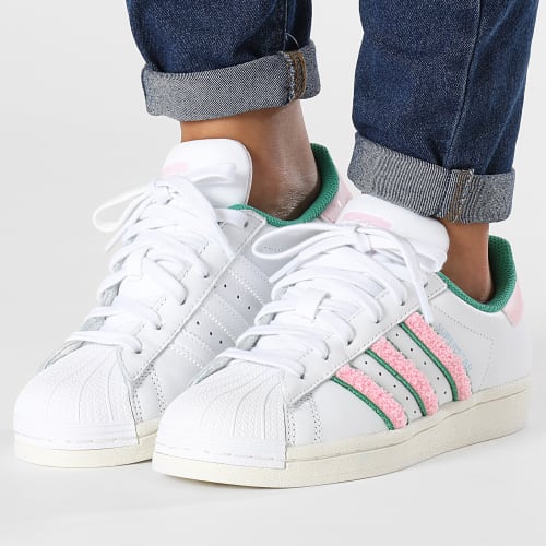 Baskets Femme Superstar IF7611 Cloud White Clear Pink Seco Green
