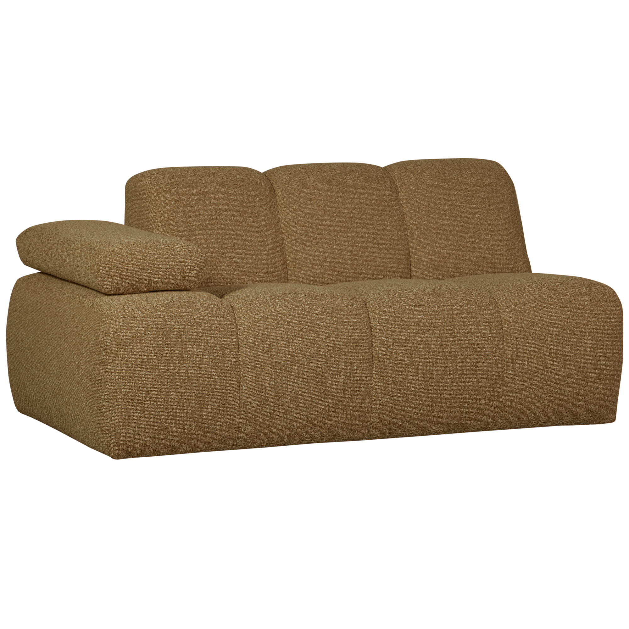 1,5-zits Bank Mojo Mojo 1,5-zits met Arm Links - Bouclé - Geel/Bruin Melange