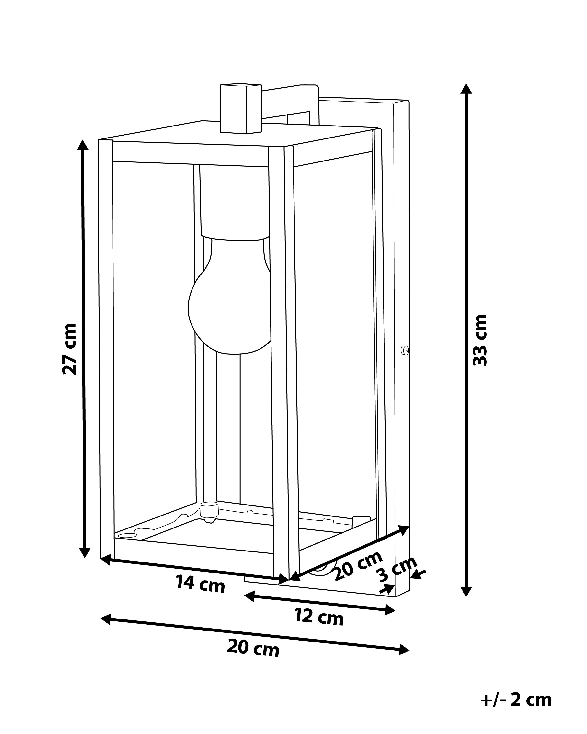 Buiten wandlamp MEGGET met bewegingssensor Zwart
