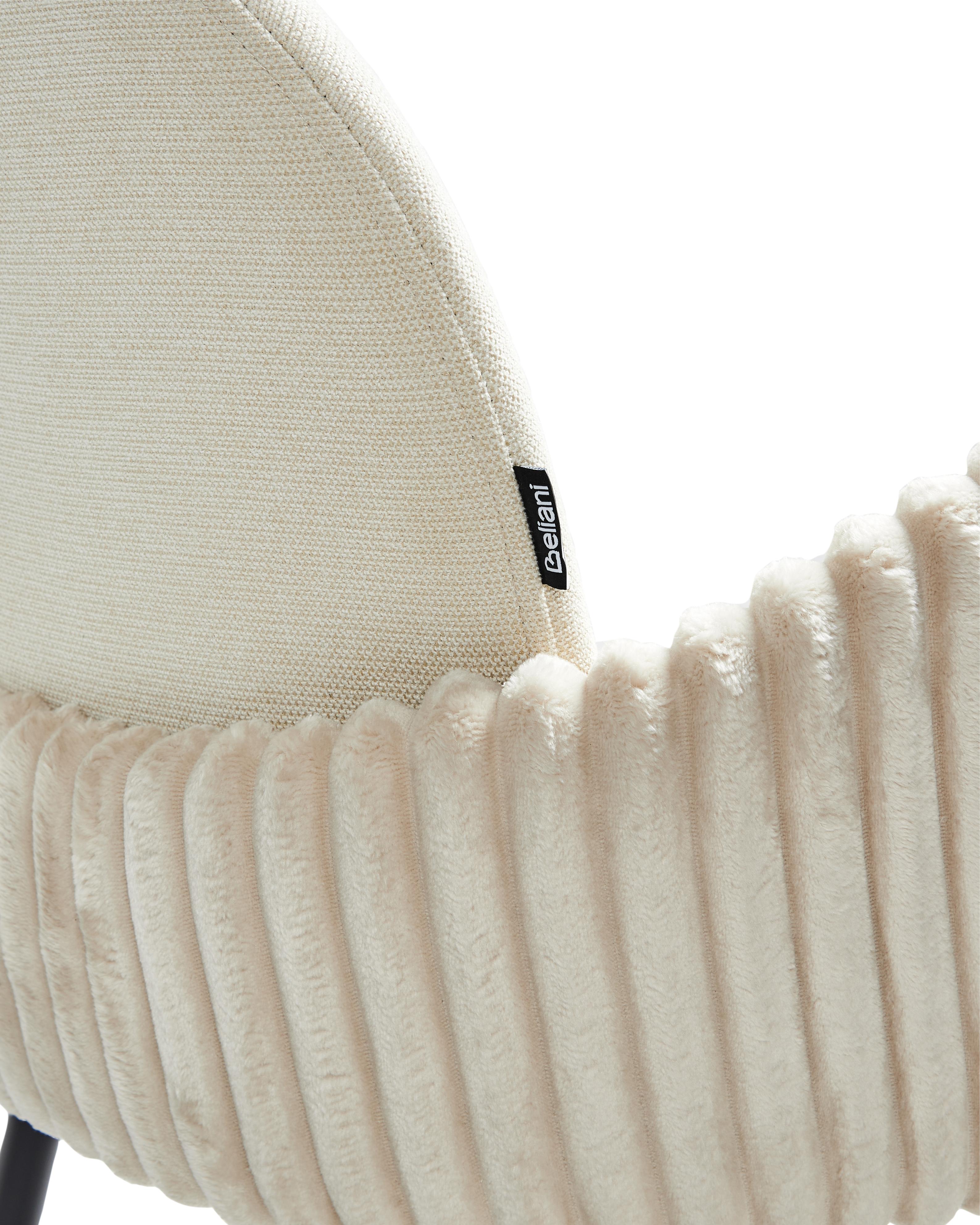 Set van 2 barstoelen AMITY Stof Lichtbeige