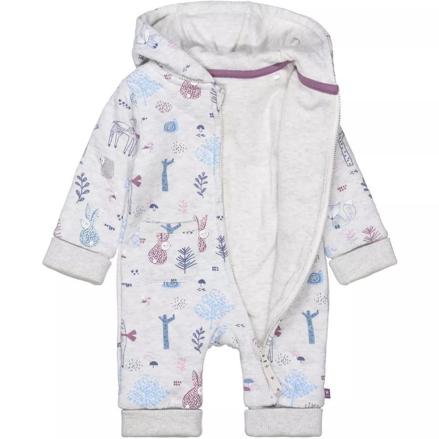 STACCATO Overall wattiert soft grey gemustert