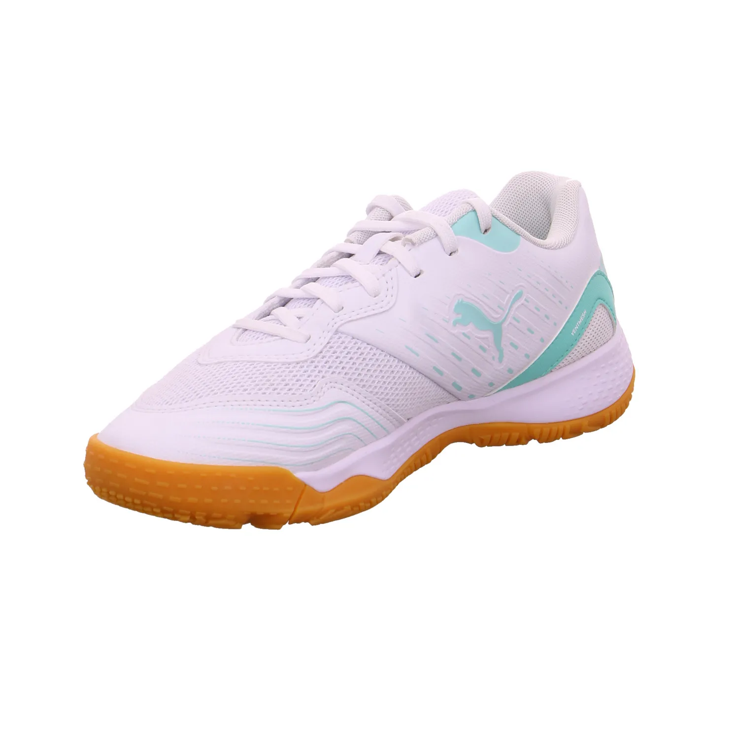 PUMA Kinder Indoor Weiss Synthetik