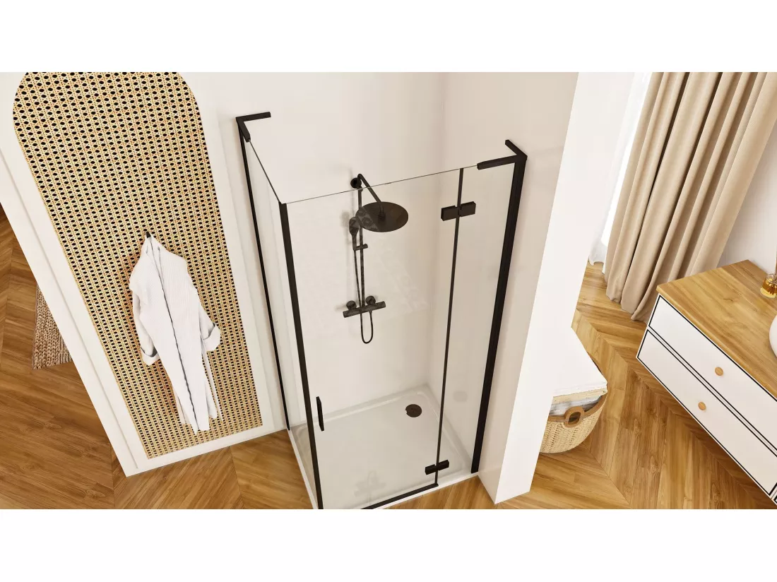 Cabine De Douche Rea Hugo 100X90 Black