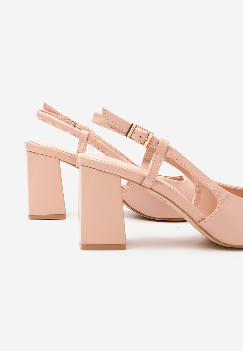 Chaussures à talon épais nude Caprice