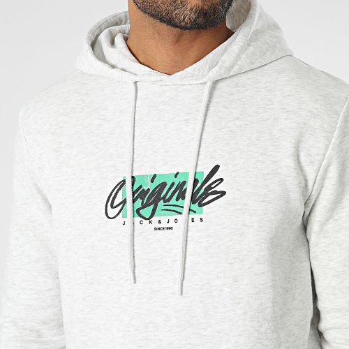 Sweat Capuche Sergey Blanc Chiné
