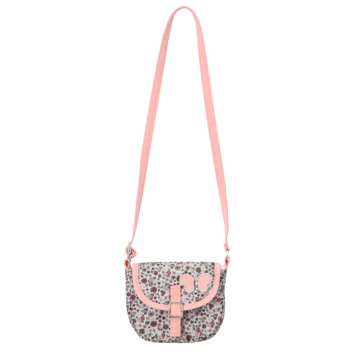 Topolino Mädchen Umhängetasche mit Blumen-Muster rosa / beige