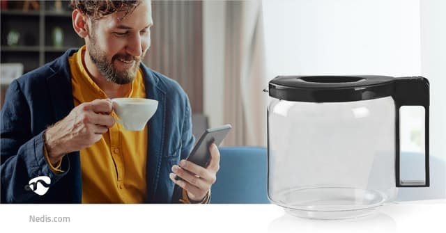Nedis Glas Kaffe Kande | Kompatibel med: Moccamaster CD / GCS / KBG / Excellent 10SN | 1.25 l | Sort