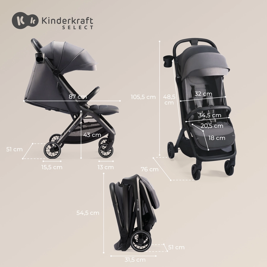 Kinderkraft Kinderwagen NUBI 2 Pink Quartz
