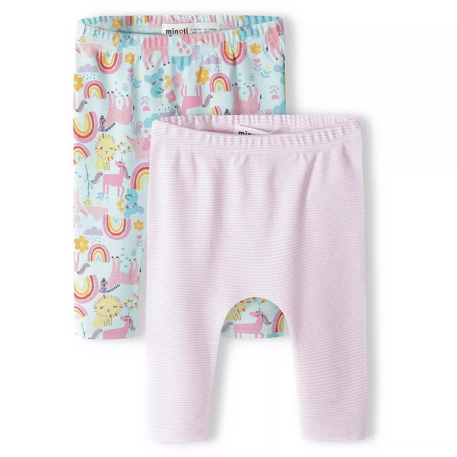 MINOTI 2er-Pack Leggings AquamarinHellrosa